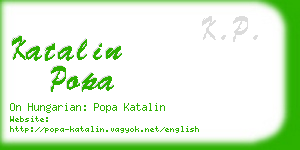 katalin popa business card